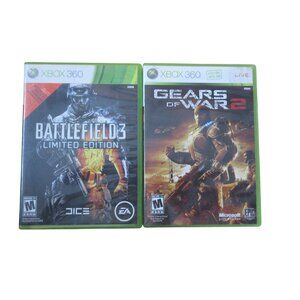 XBOX 360 Bundle 2 Video Games - Gears of War 2 & Battlefield 3